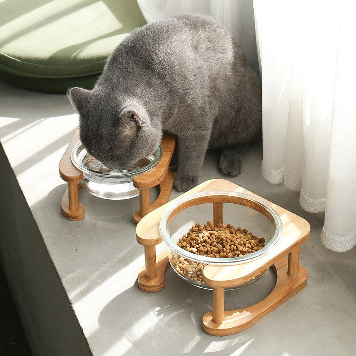 Glass Cat Food Bowl