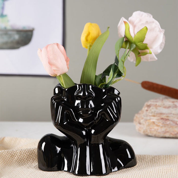 Ceramic Flower Sculpture Vase